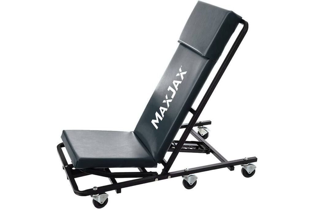 maxjax adjustable rolling creeper seat