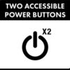 Two Accessible Power Buttons Work Light