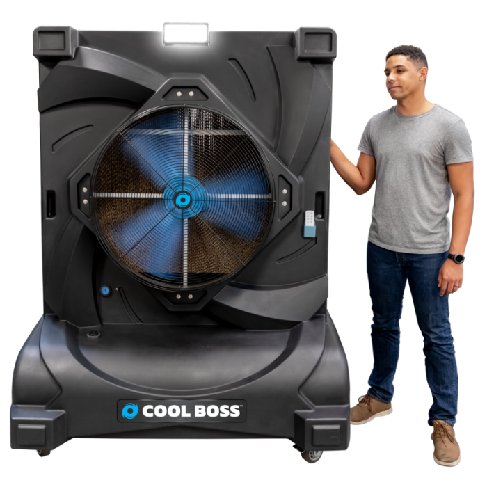 240V portable evaporative cooler, large size