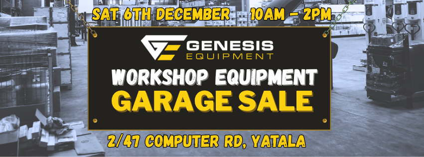 Genesis Equipment workshop equipment garage sale