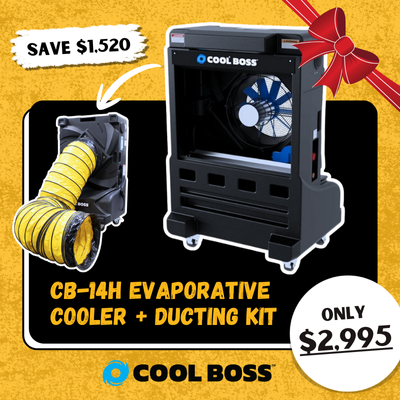 Workshop garage evaporative cooler