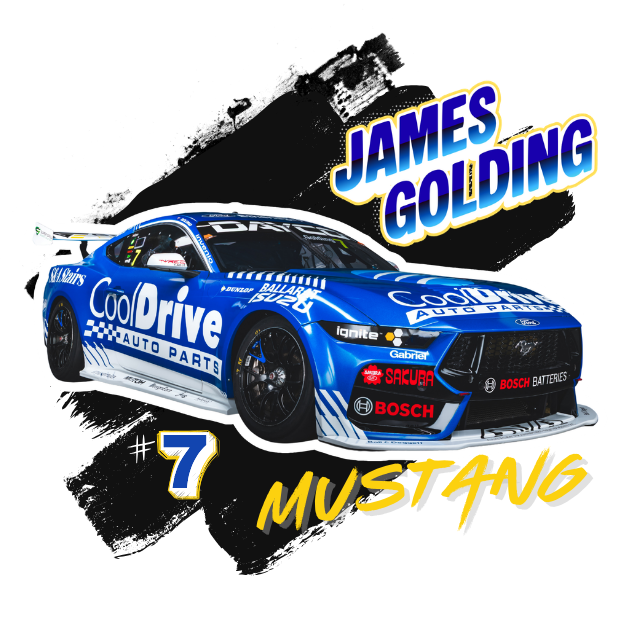 James Golding Mustang Supercars Genesis Equipment sponsorship