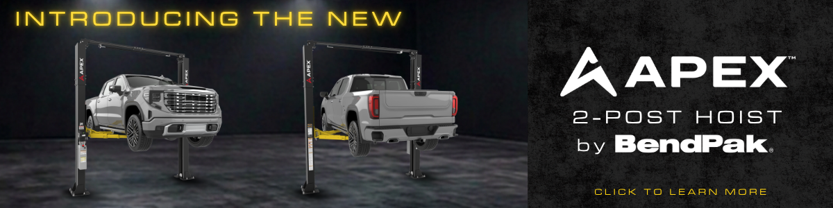 Apex AL10CS 2-post hoist commercial grade hoist for domestic use